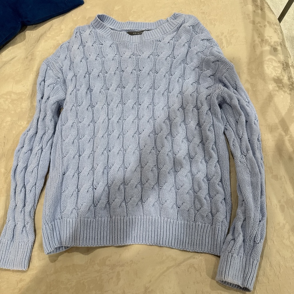 Primark Soft Blue Cable Knit Sweater
